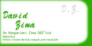 david zima business card